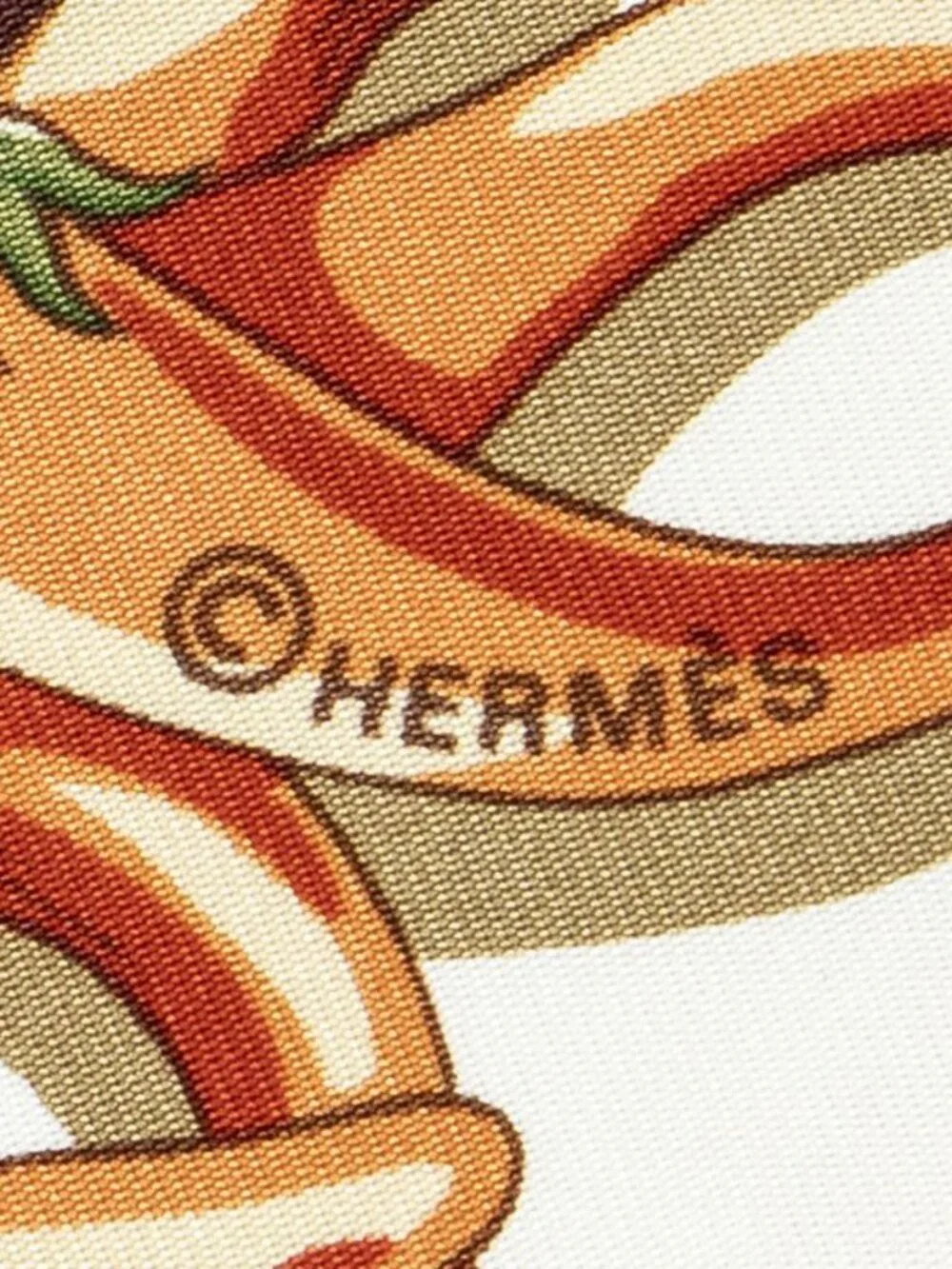 ★SOLD★ Hermes Scarf Red Ivory Purple Silk - Picture 9 of 10